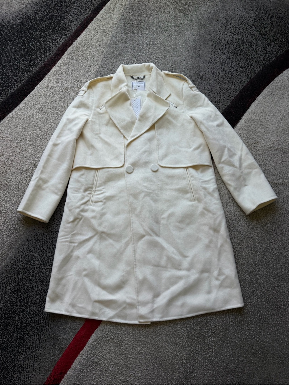 Belle & Bloom Cream Palm City Wool Blend Coat